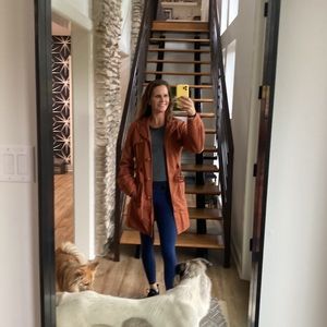 TRAVE Rust trench Sz M.  Where are my tall shoppers?!?!